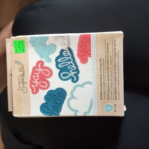 Words cookie cutter & stamp set
